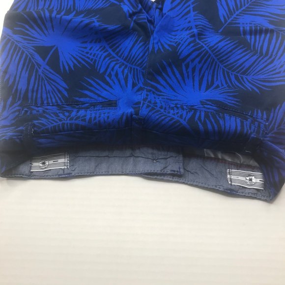 Wonder Nation Boy's Size 16 Adjustable Waist Flat Front Short Blue Palm Leaf New - Picture 13 of 13